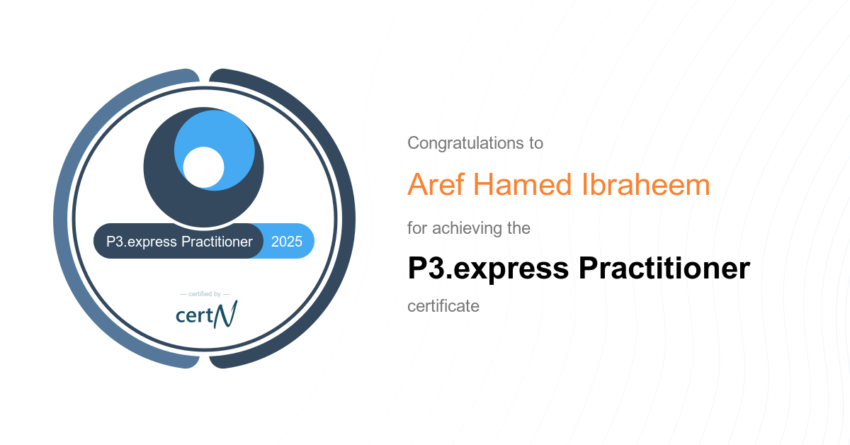 certN has issued a digital badge for Aref Hamed Ibraheem.